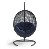 Luna Swing Outdoor Patio Lounge Chair in Navy