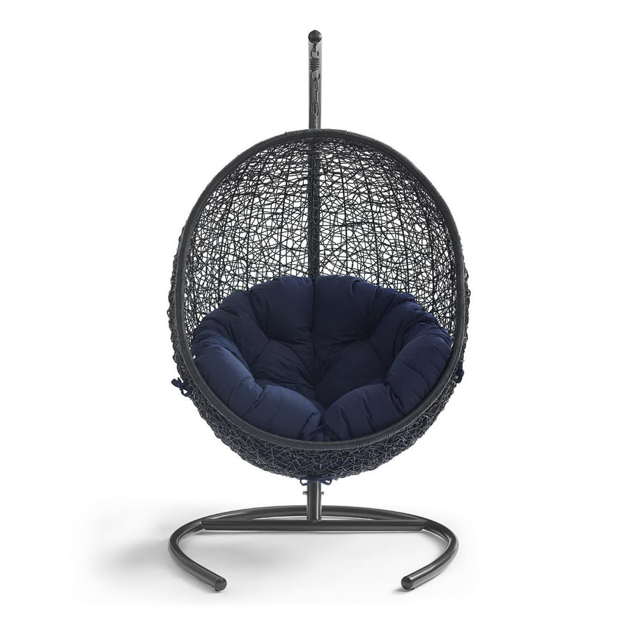 Luna Swing Outdoor Patio Lounge Chair in Navy