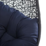 Luna Swing Outdoor Patio Lounge Chair in Navy