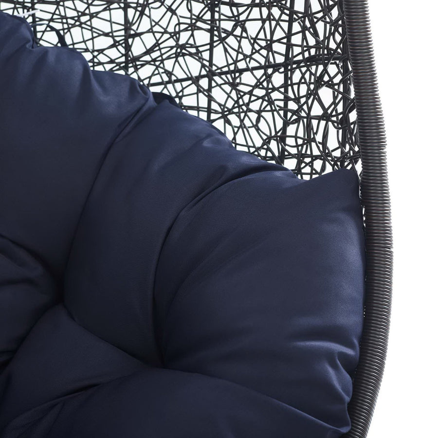 Luna Swing Outdoor Patio Lounge Chair in Navy