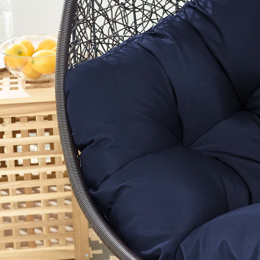 Luna Swing Outdoor Patio Lounge Chair in Navy