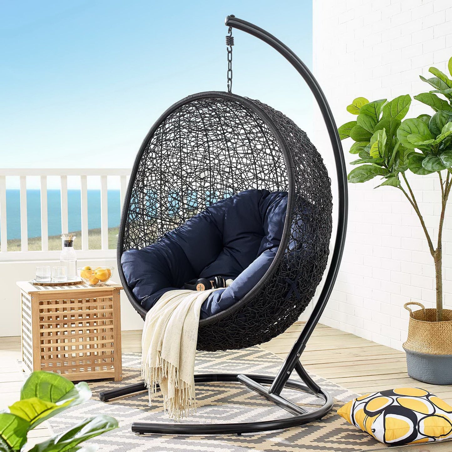 Encase Swing Outdoor Patio Lounge Chair by Furniture for America