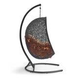 Luna Swing Outdoor Patio Lounge Chair in Orange