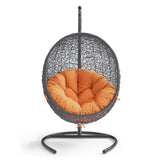 Luna Swing Outdoor Patio Lounge Chair in Orange