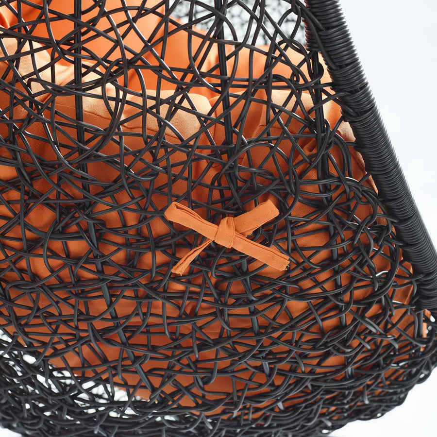 Luna Swing Outdoor Patio Lounge Chair in Orange