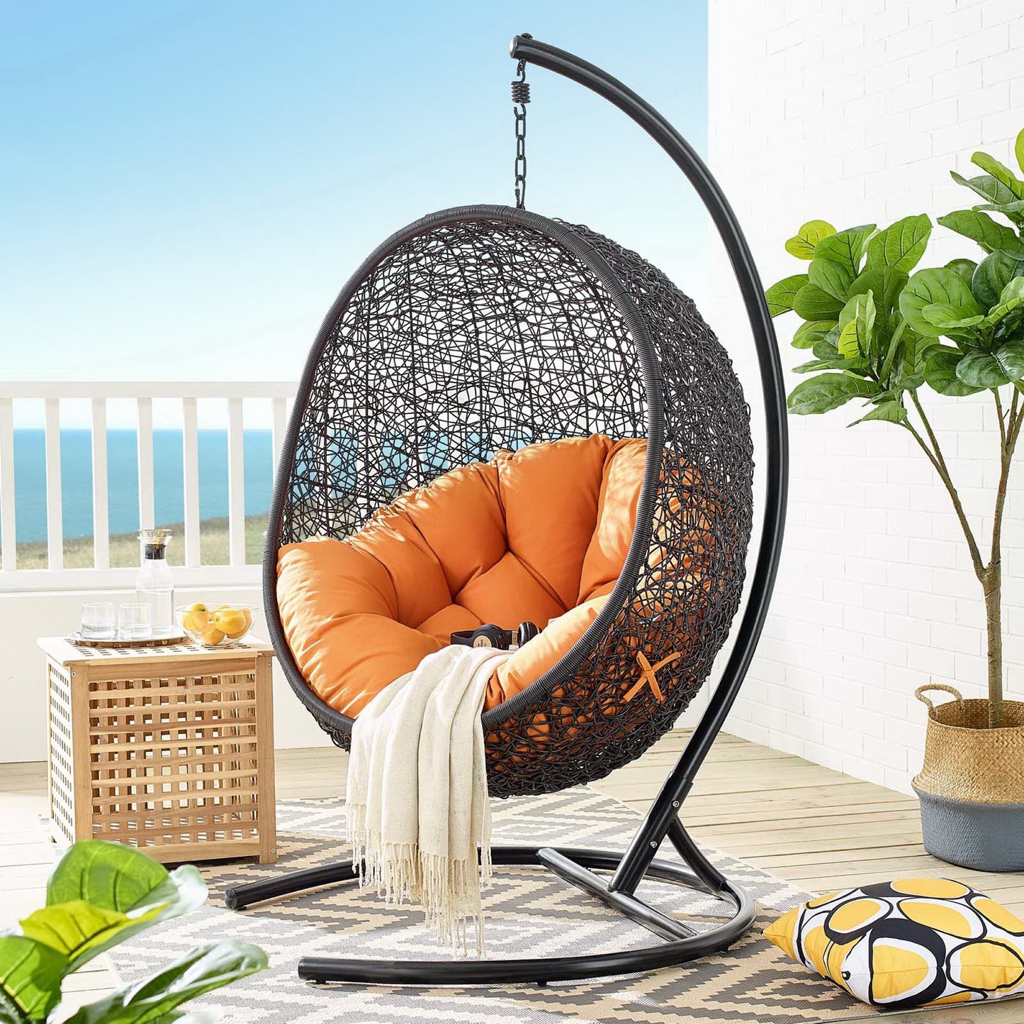 Encase Swing Outdoor Patio Lounge Chair by Furniture for America