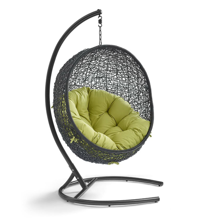 Luna Swing Outdoor Patio Lounge Chair in Peridot