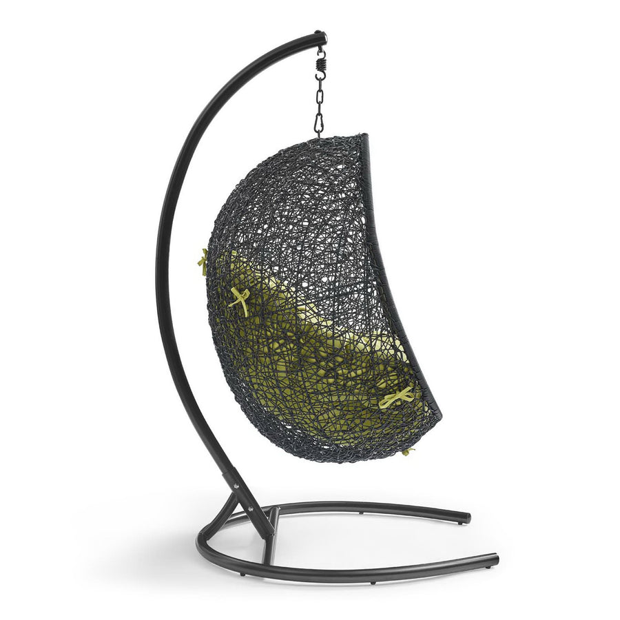 Luna Swing Outdoor Patio Lounge Chair in Peridot