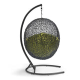 Luna Swing Outdoor Patio Lounge Chair in Peridot