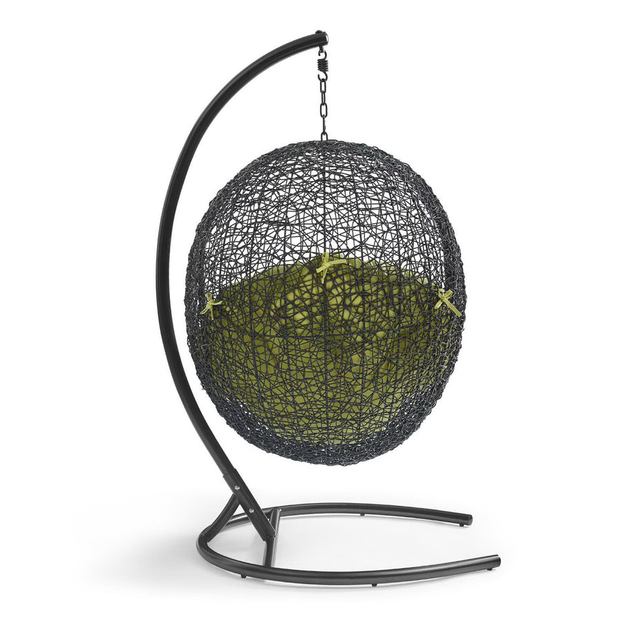 Luna Swing Outdoor Patio Lounge Chair in Peridot