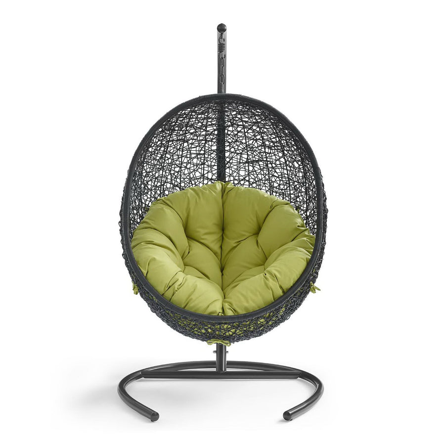 Luna Swing Outdoor Patio Lounge Chair in Peridot