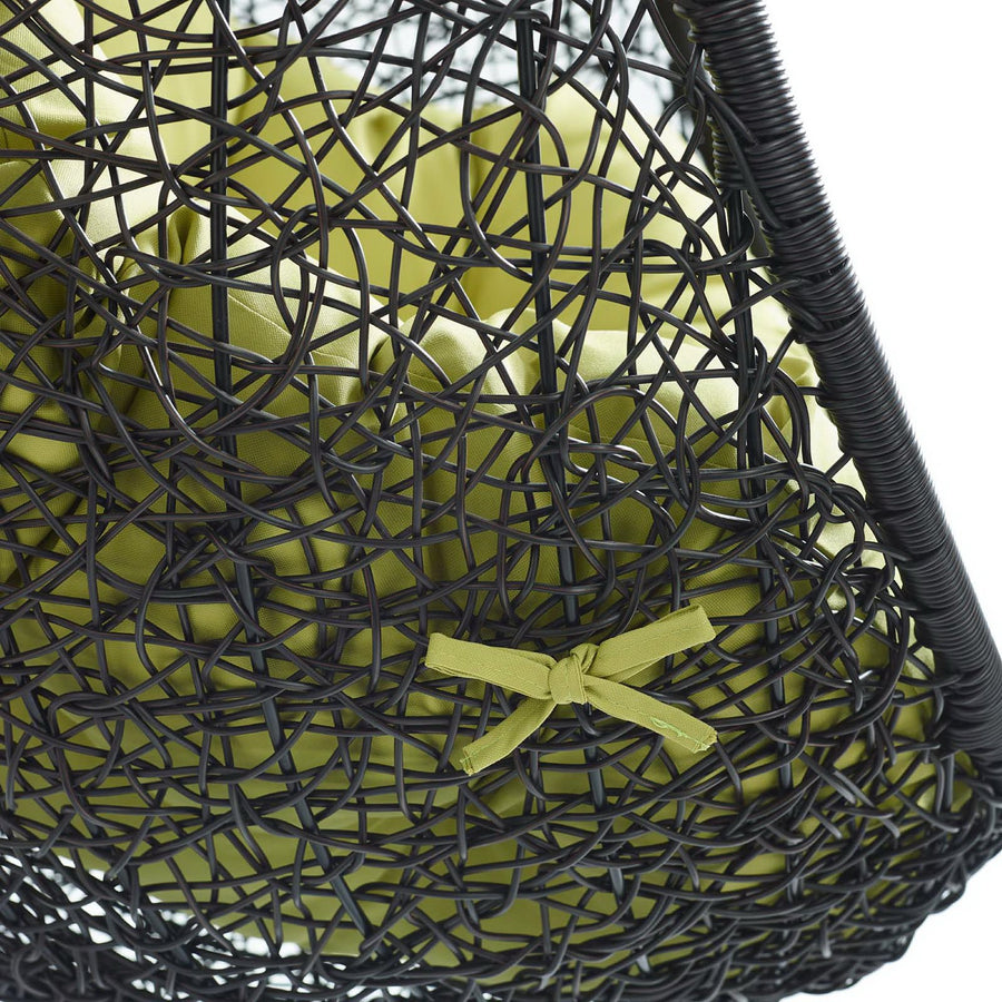 Luna Swing Outdoor Patio Lounge Chair in Peridot