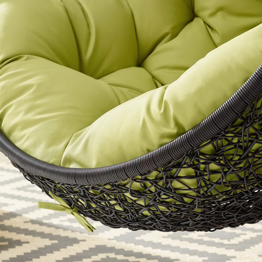 Luna Swing Outdoor Patio Lounge Chair in Peridot