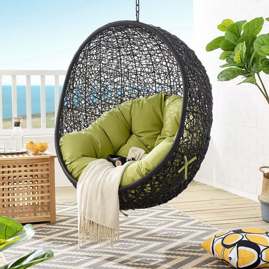 Luna Swing Outdoor Patio Lounge Chair in Peridot