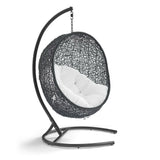 Luna Swing Outdoor Patio Lounge Chair in White