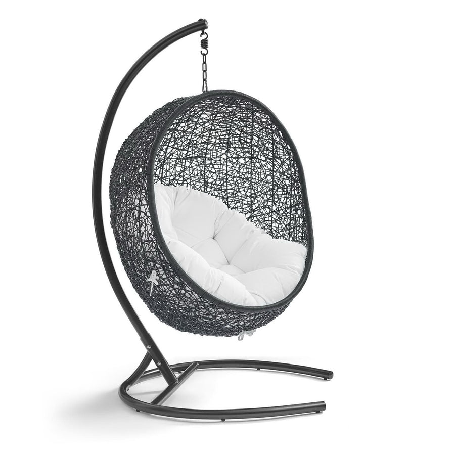 Luna Swing Outdoor Patio Lounge Chair in White