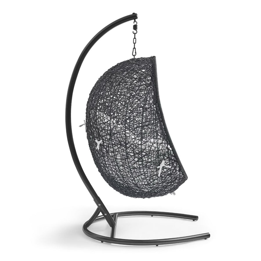 Luna Swing Outdoor Patio Lounge Chair in White