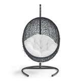 Luna Swing Outdoor Patio Lounge Chair in White