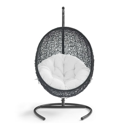 Encase Swing Outdoor Patio Lounge Chair in White