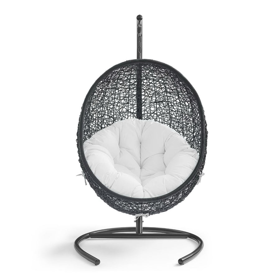Luna Swing Outdoor Patio Lounge Chair in White