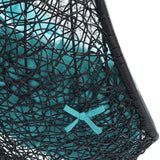 Luna Swing Outdoor Patio Lounge Chair in Turquoise