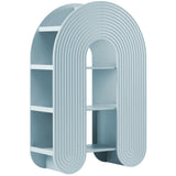 Honora 58" Arched Bookshelf in Light Blue