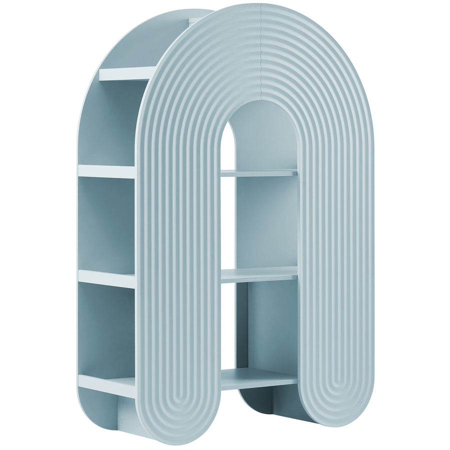 Honora 58" Arched Bookshelf in Light Blue