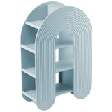 Honora 58" Arched Bookshelf in Light Blue