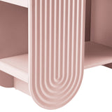 Honora 58" Arched Bookshelf in Soft Pink