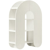 Honora 58" Arched Bookshelf in White