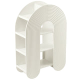 Honora 58" Arched Bookshelf in White
