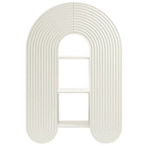 Honora 58" Arched Bookshelf in White
