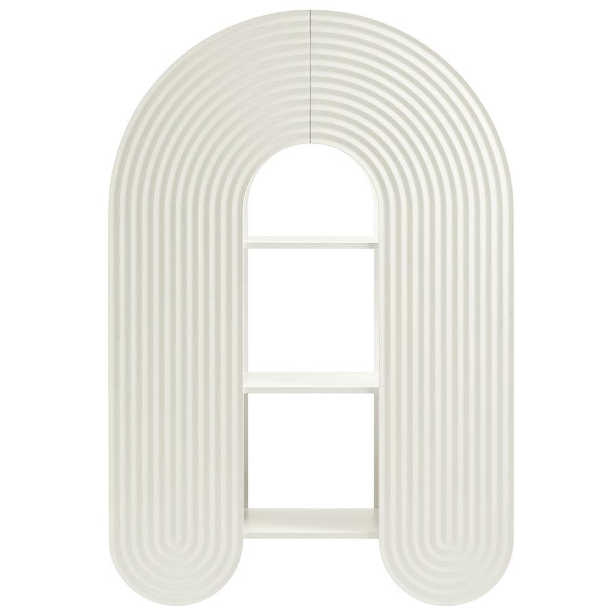 Honora 58" Arched Bookshelf in White