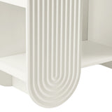Honora 58" Arched Bookshelf in White