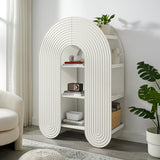 Honora 58" Arched Bookshelf in White