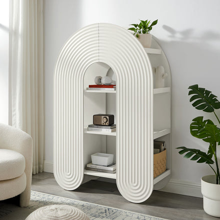 Daydream 58" Arched Bookshelf in White