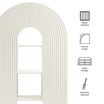 Daydream 58" Arched Bookshelf in White