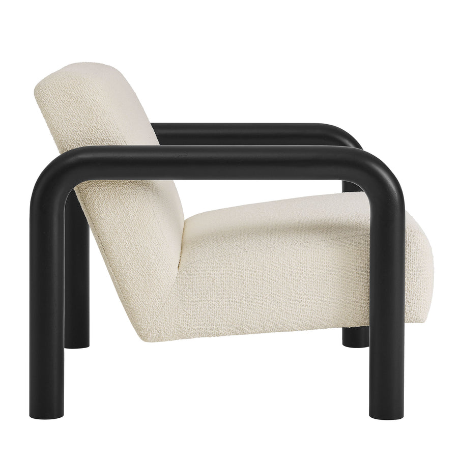 Ravenna Boucle Accent Chair in Cream Black