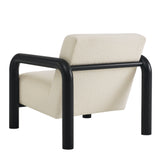 Ravenna Boucle Accent Chair in Cream Black