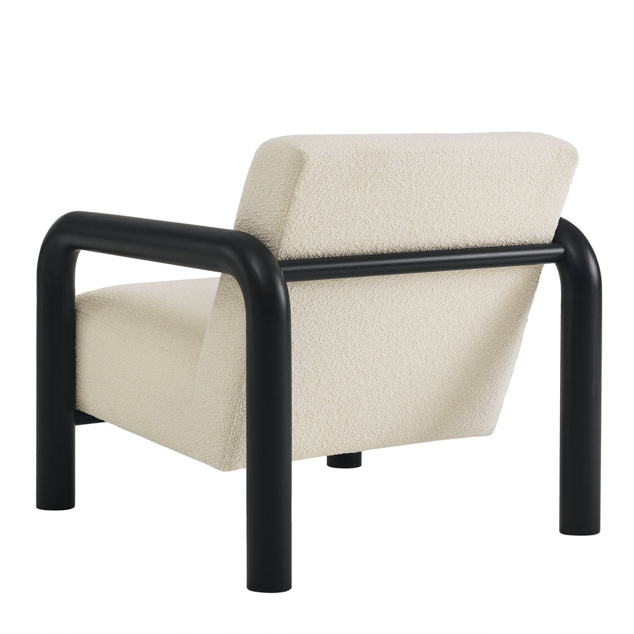 Ravenna Boucle Accent Chair in Cream Black