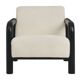 Ravenna Boucle Accent Chair in Cream Black