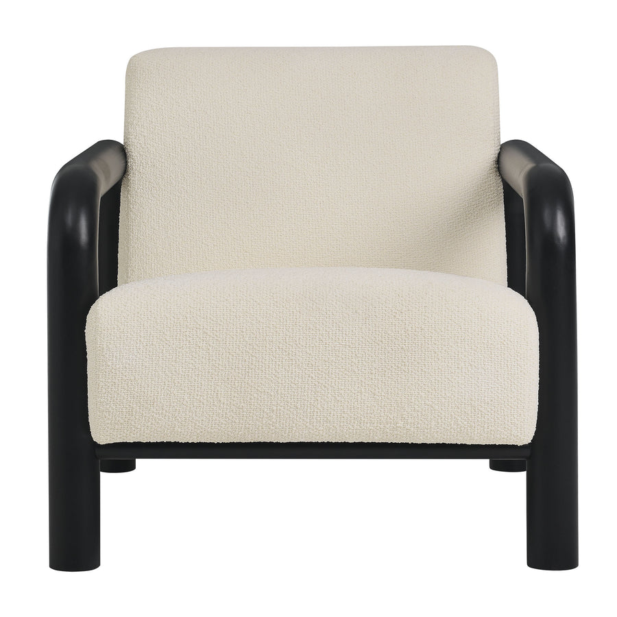 Ravenna Boucle Accent Chair in Cream Black