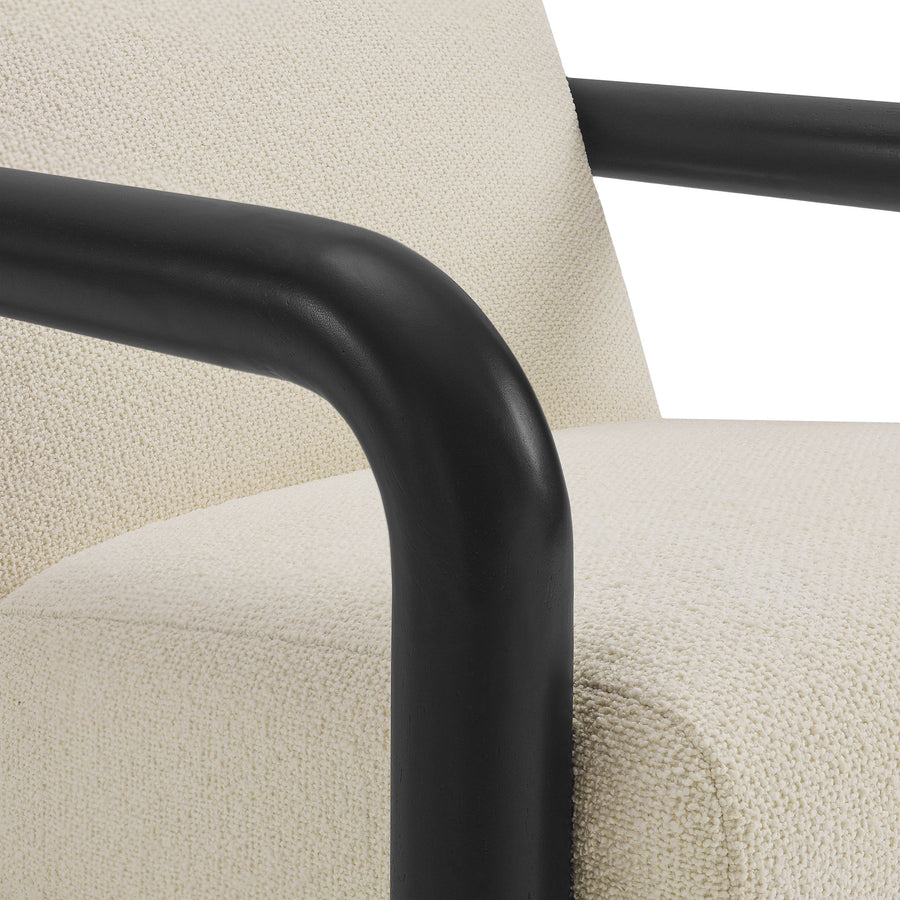 Ravenna Boucle Accent Chair in Cream Black