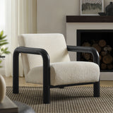Ravenna Boucle Accent Chair in Cream Black