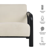 Ravenna Boucle Accent Chair in Cream Black