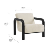 Ravenna Boucle Accent Chair in Cream Black