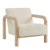 Ravenna Boucle Accent Chair in Cream Oak