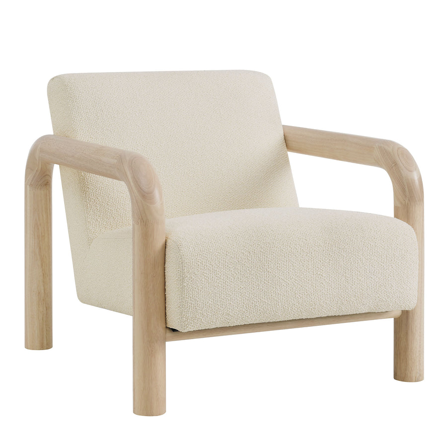 Ravenna Boucle Accent Chair in Cream Oak