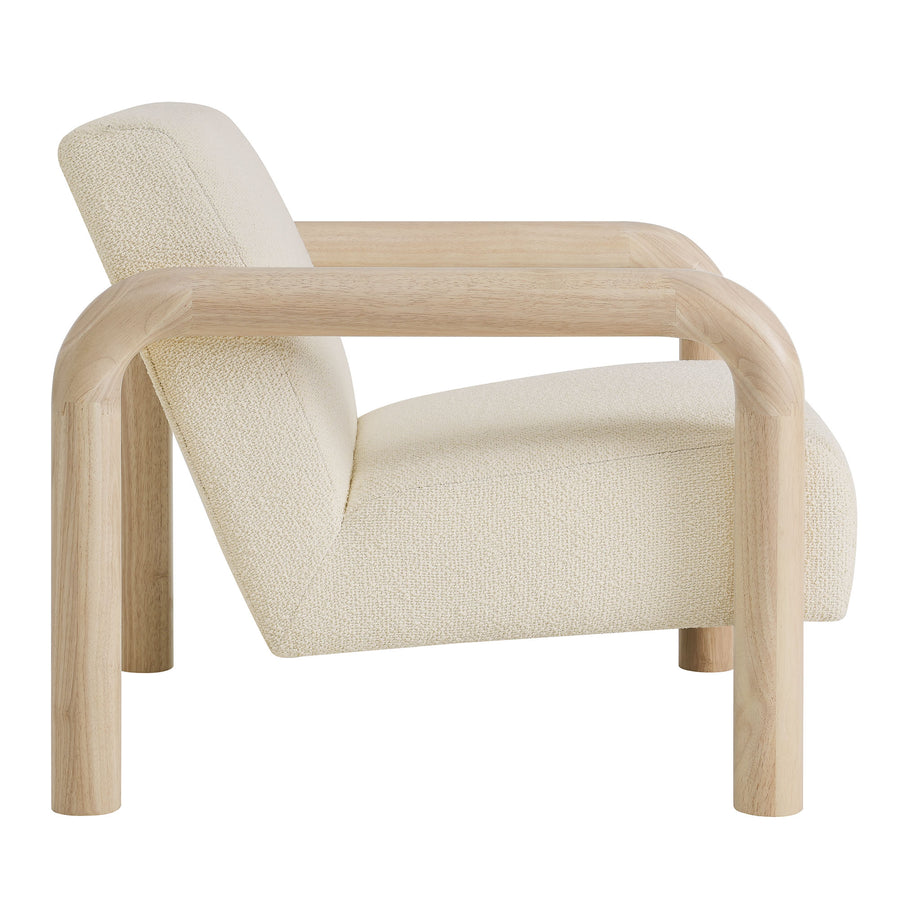 Ravenna Boucle Accent Chair in Cream Oak
