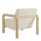 Ravenna Boucle Accent Chair in Cream Oak